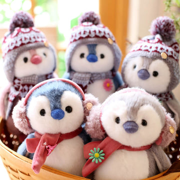 Cute Winter Scarf Plush Penguin Doll